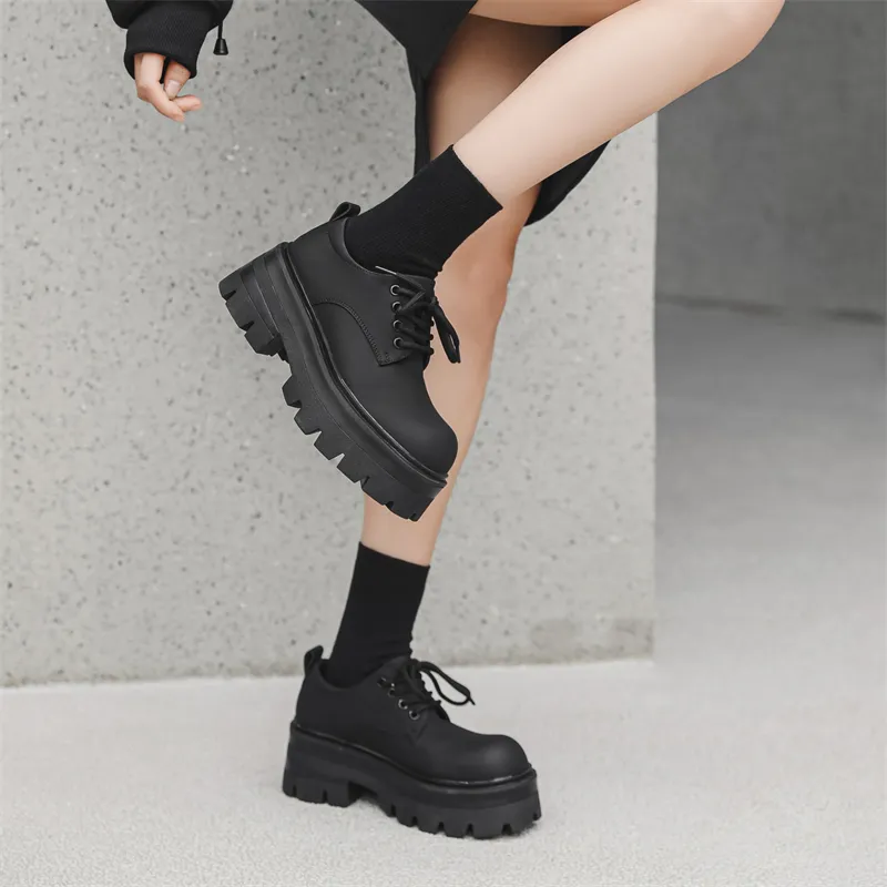 V ZERO FIVE Oversized Derby Shoes Casual Shoes Unisex Black European And American Fashion Minimalist Style-11