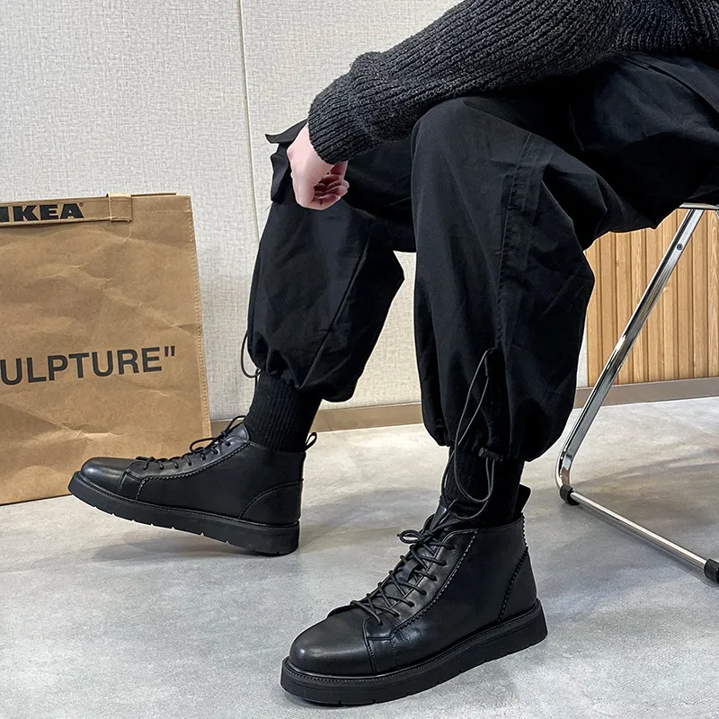V ZERO FIVE Ankle Boots Men's Black-4