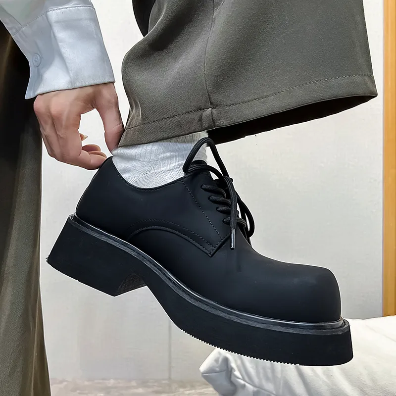 V ZERO FIVE Chunky Derby Shoes Casual Shoes Men's Fashion Minimalist Style British Western-4
