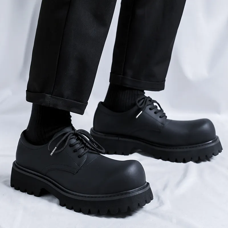 V ZERO FIVE Chunky Derby Shoes Casual Shoes Unisex Black British-29
