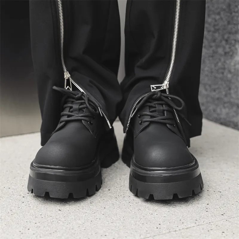 V ZERO FIVE Chunky Derby Shoes Casual Shoes Men's Fashion Minimalist Style British Western-39