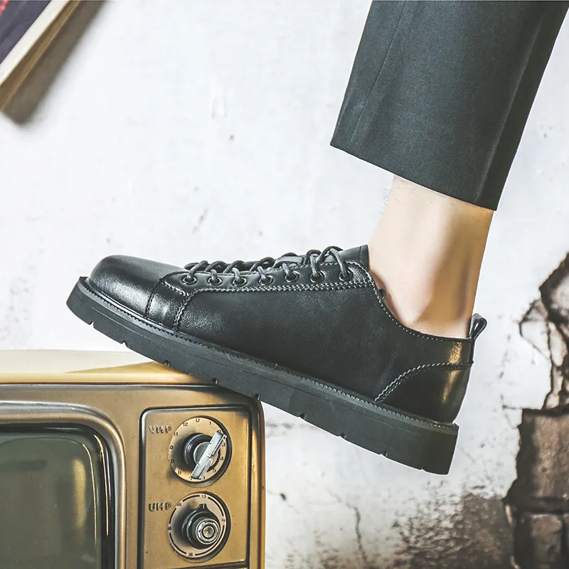 V ZERO FIVE Casual Shoes Men's Black Minimalist Versatile-6
