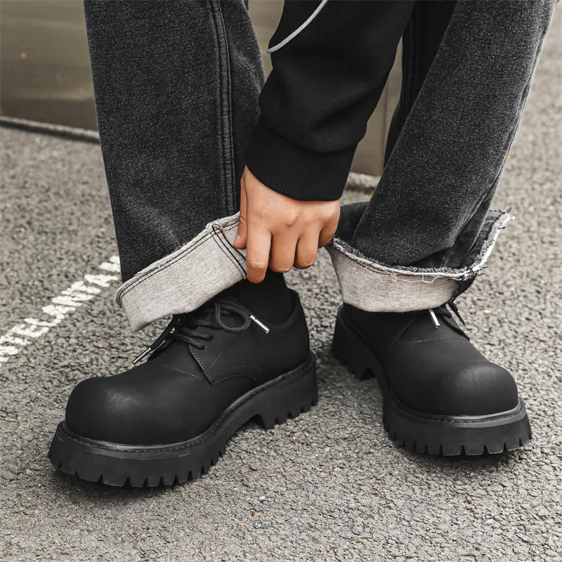 V ZERO FIVE Chunky Derby Shoes Casual Shoes Men's Fashion Minimalist Style British Western-56