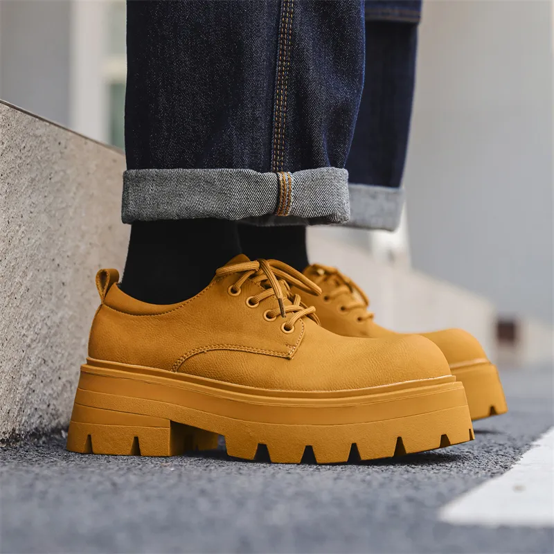 V ZERO FIVE Oversized Derby Shoes Casual Shoes Unisex Black European And American Fashion Minimalist Style-40