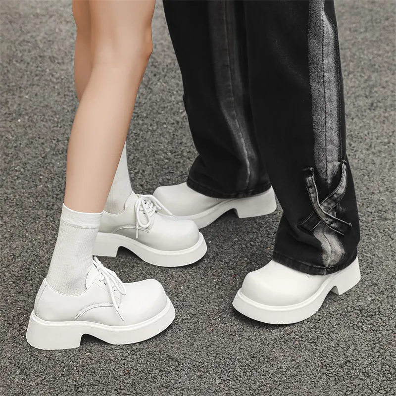 V ZERO FIVE Chunky Derby Shoes Casual Shoes Men's Fashion Minimalist Style British Western-14
