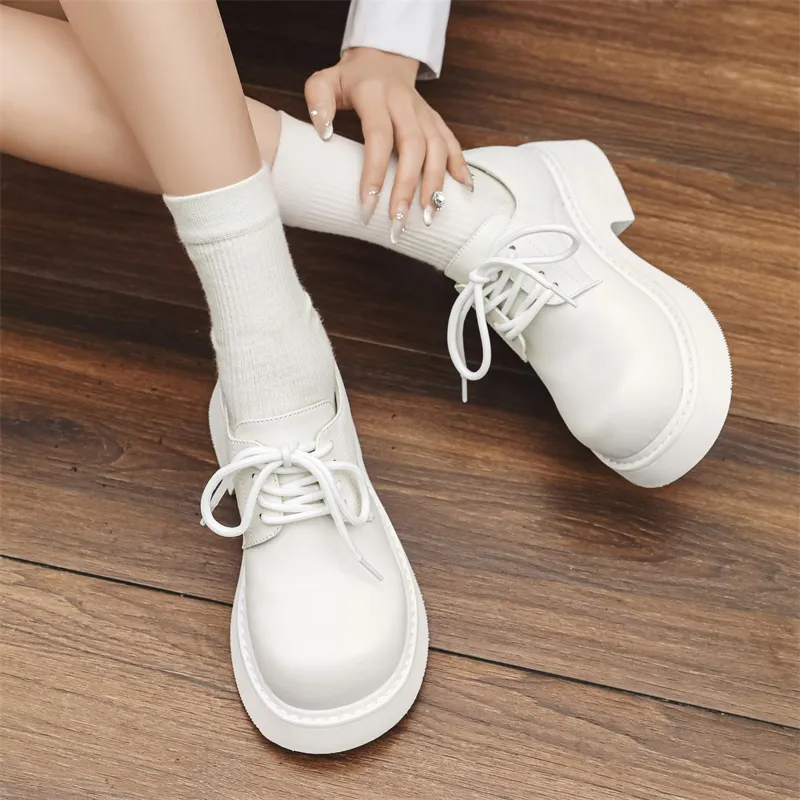 V ZERO FIVE Chunky Derby Shoes Casual Shoes Men's Fashion Minimalist Style British Western-15
