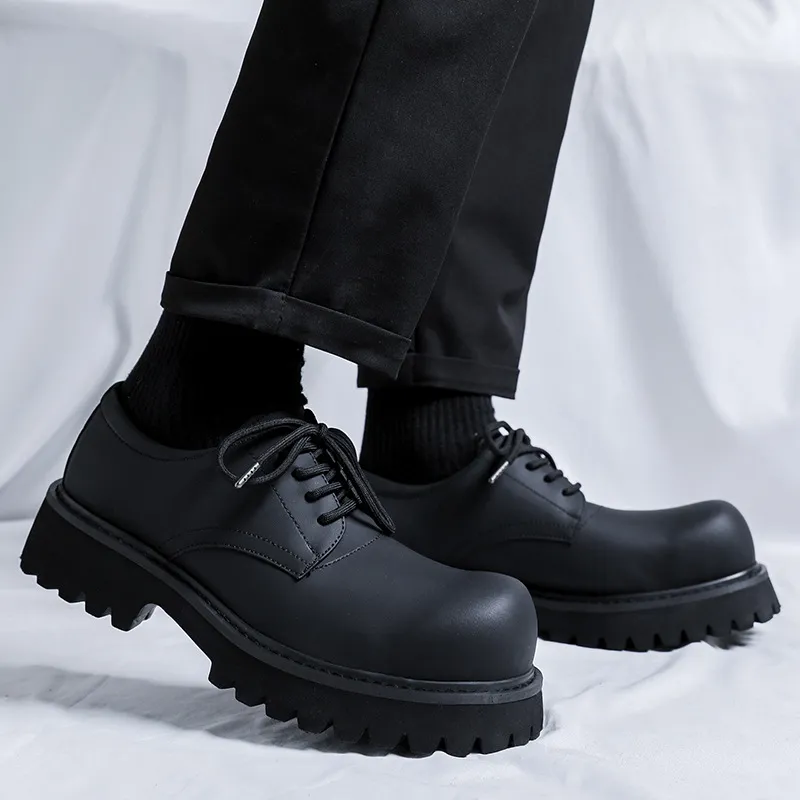 V ZERO FIVE Chunky Derby Shoes Casual Shoes Men's Fashion Minimalist Style British Western-48