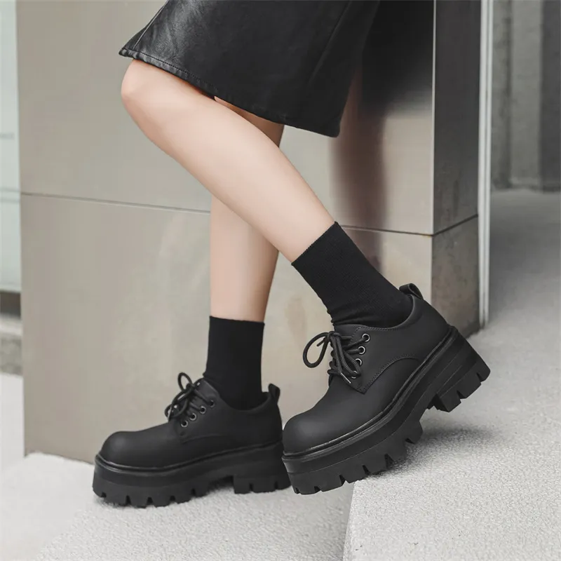 V ZERO FIVE Chunky Derby Shoes Casual Shoes Men's Fashion Minimalist Style British Western-32