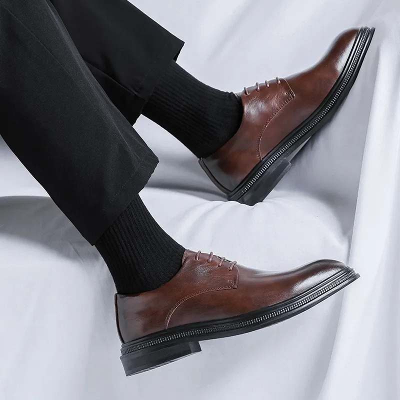 V ZERO FIVE Dress Shoes Men Low Top Black-15