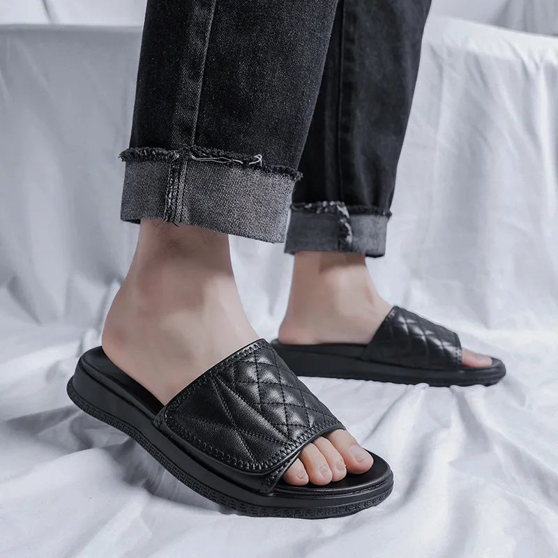 V ZERO FIVE Slide Slippers Flat Men's Black-9
