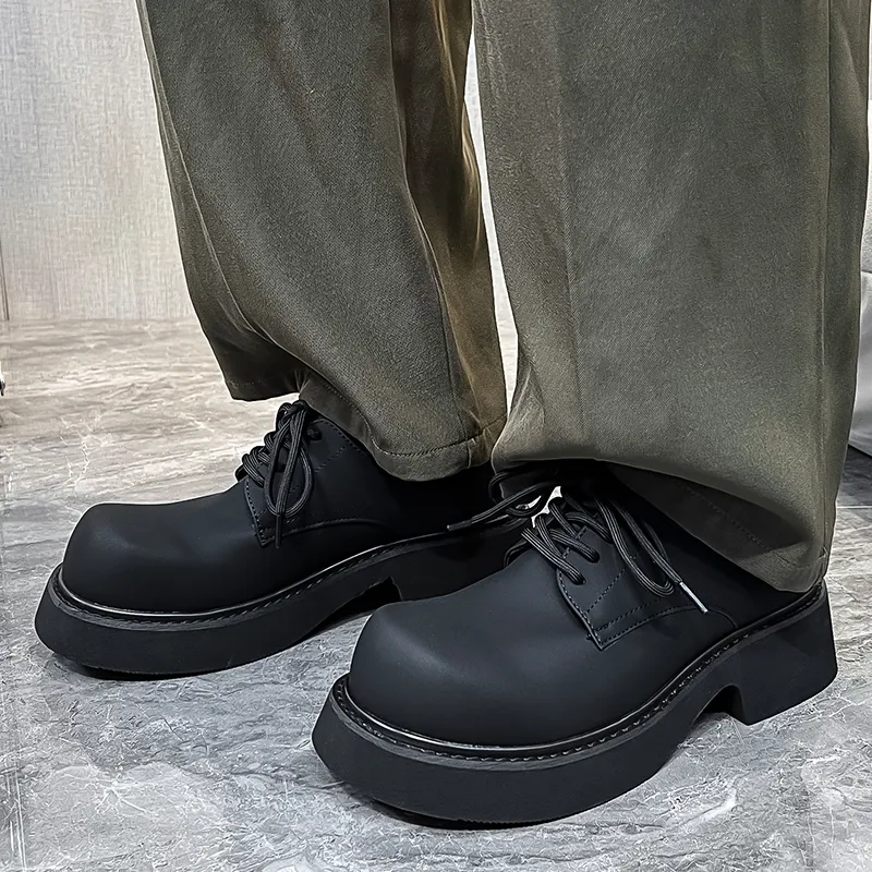 V ZERO FIVE Chunky Derby Shoes Casual Shoes Men's Fashion Minimalist Style British Western-5