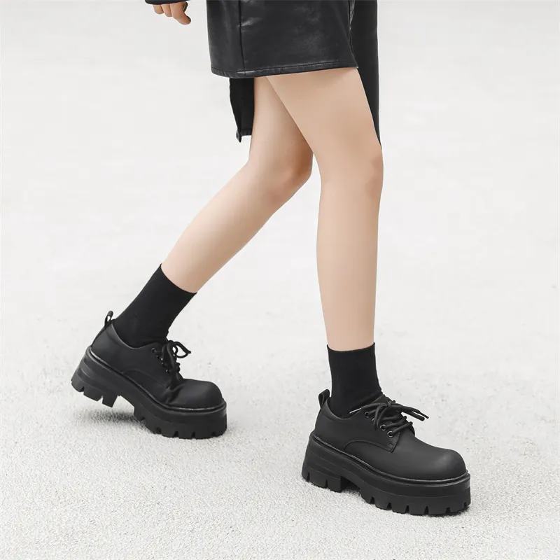 V ZERO FIVE Oversized Derby Shoes Casual Shoes Unisex Black European And American Fashion Minimalist Style-9