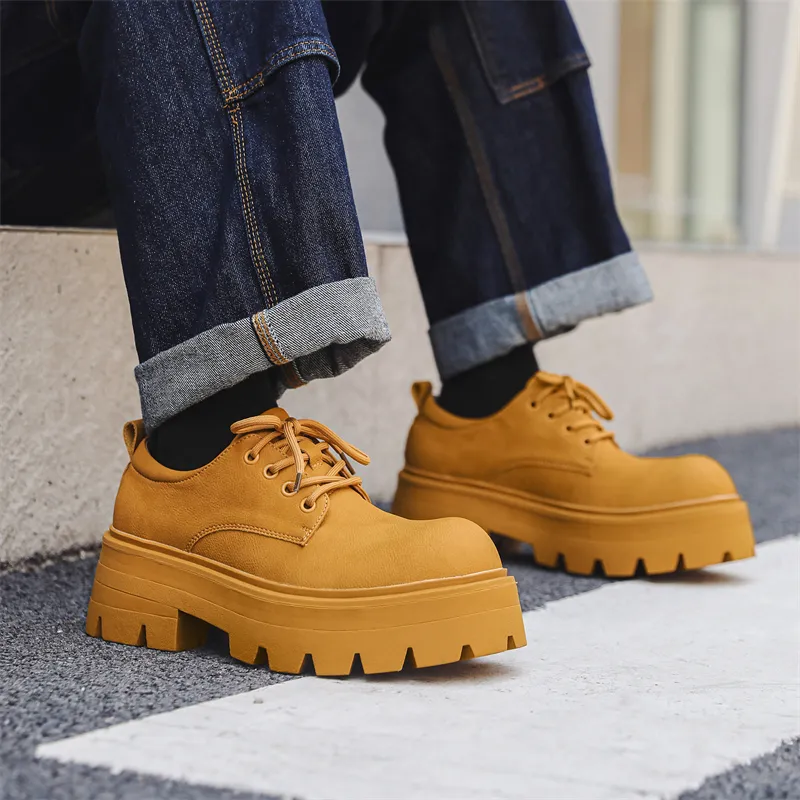 V ZERO FIVE Oversized Derby Shoes Casual Shoes Unisex Black European And American Fashion Minimalist Style-41