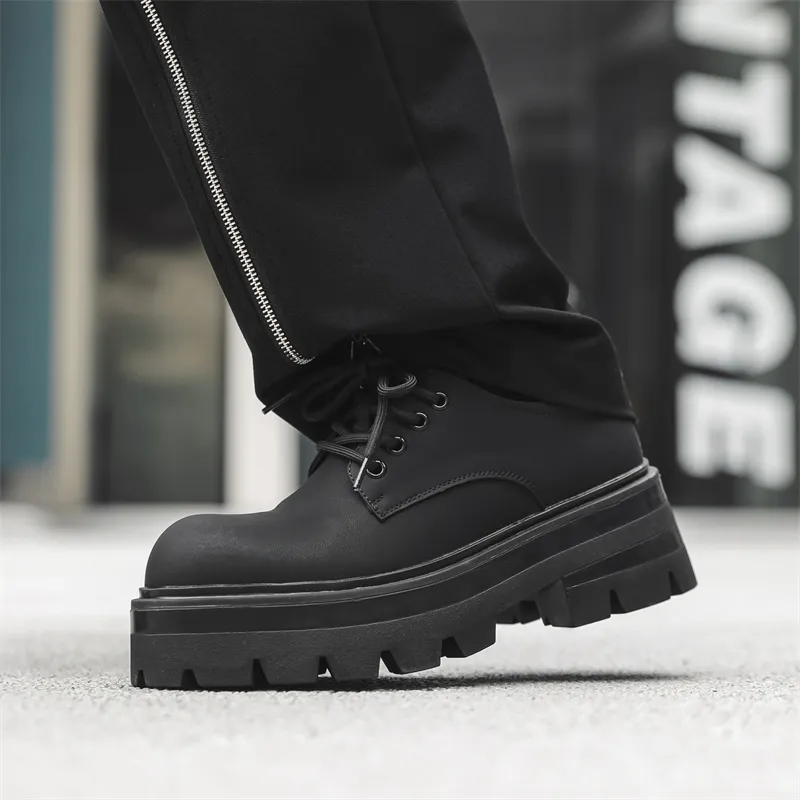 V ZERO FIVE Chunky Derby Shoes Casual Shoes Men's Fashion Minimalist Style British Western-46