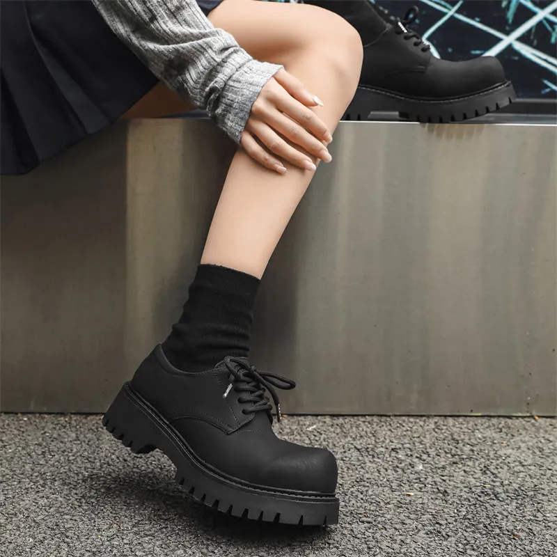 V ZERO FIVE Chunky Derby Shoes Casual Shoes Men's Fashion Minimalist Style British Western-70