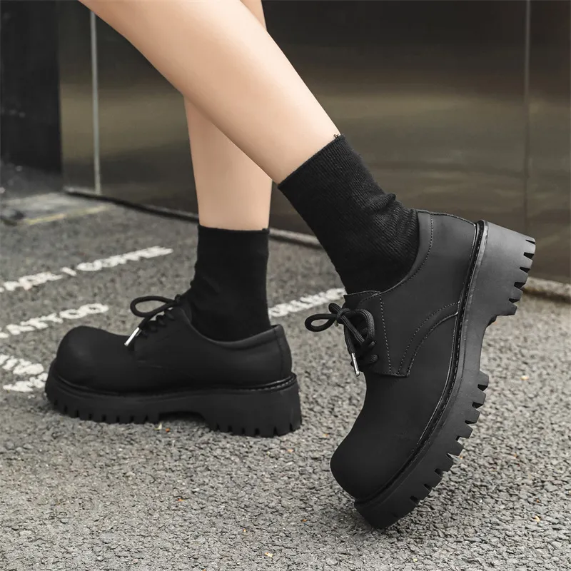 V ZERO FIVE Chunky Derby Shoes Casual Shoes Men's Fashion Minimalist Style British Western-69