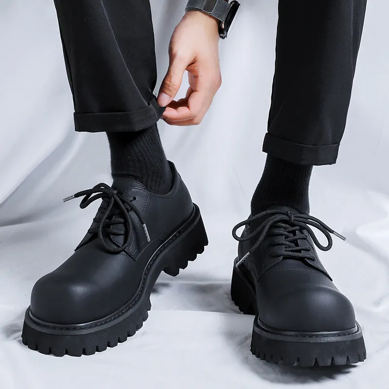V ZERO FIVE Chunky Derby Shoes Casual Shoes Men's Fashion Minimalist Style British Western-49