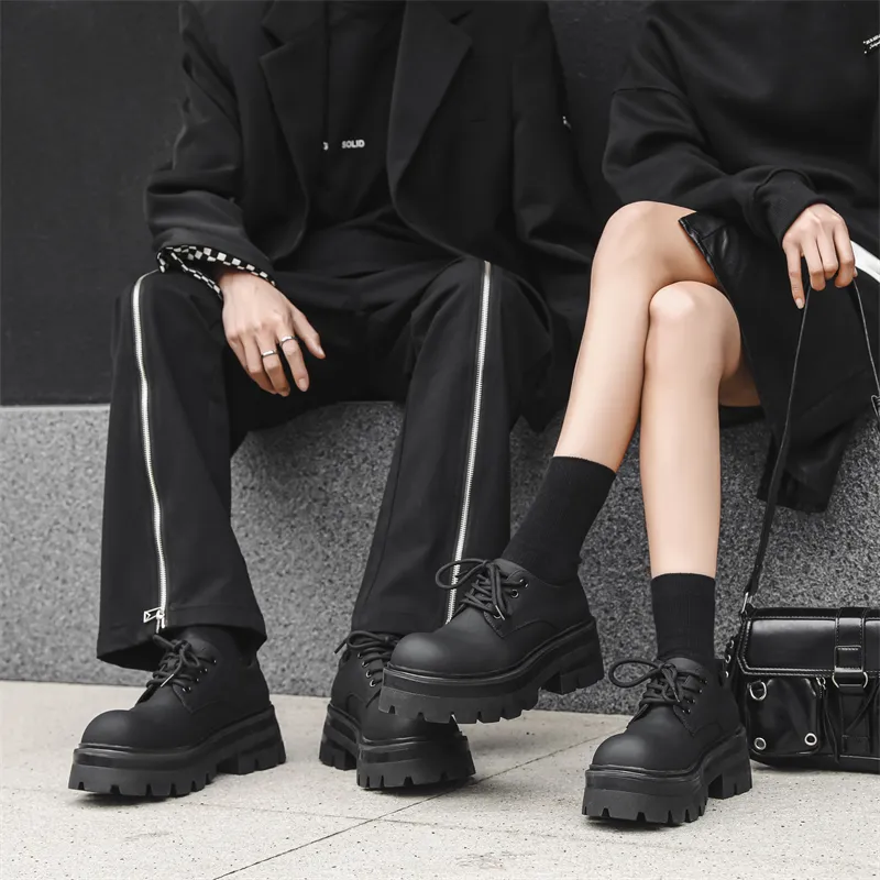 V ZERO FIVE Oversized Derby Shoes Casual Shoes Unisex Black European And American Fashion Minimalist Style-29
