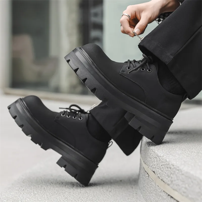 V ZERO FIVE Chunky Derby Shoes Casual Shoes Men's Fashion Minimalist Style British Western-45