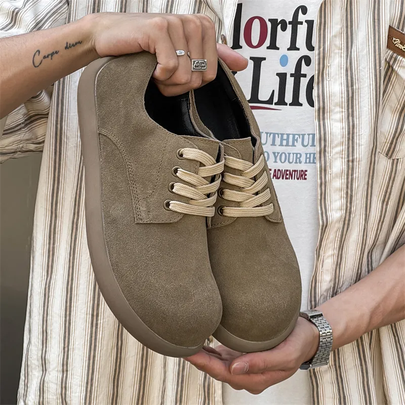 V ZERO FIVE Buckled Shoes Casual Shoes Men's Khaki Fashion Trend-5