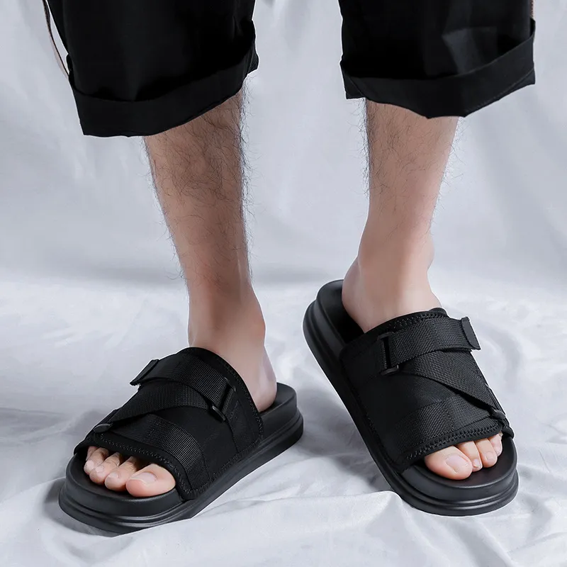 V ZERO FIVE Slide Slippers Flat Men's Black-6