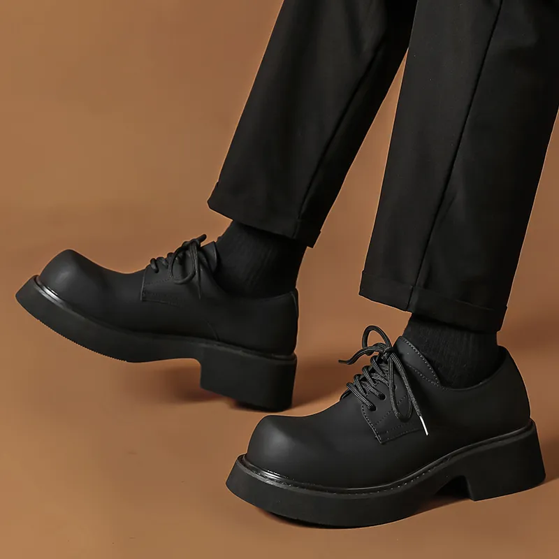 V ZERO FIVE Chunky Derby Shoes Casual Shoes Unisex Black British-22