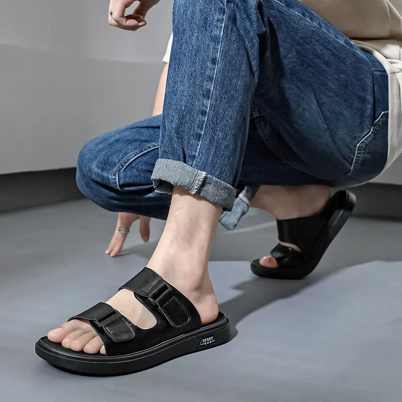 V ZERO FIVE Slide Slippers Men's Black-6