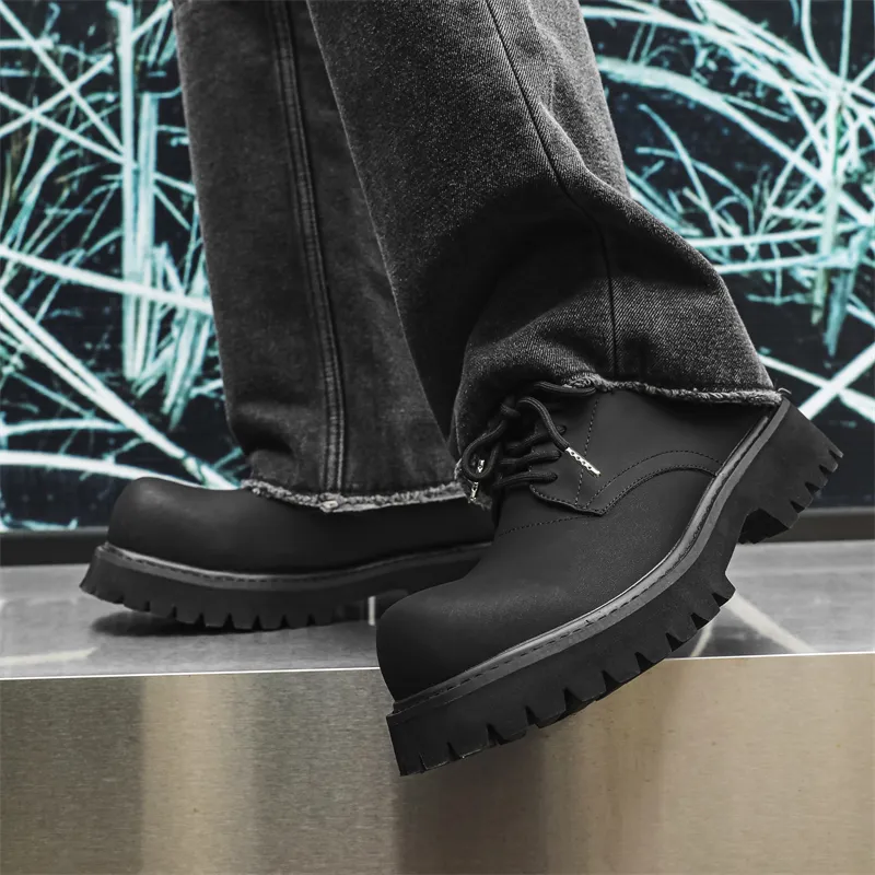 V ZERO FIVE Chunky Derby Shoes Casual Shoes Men's Fashion Minimalist Style British Western-54