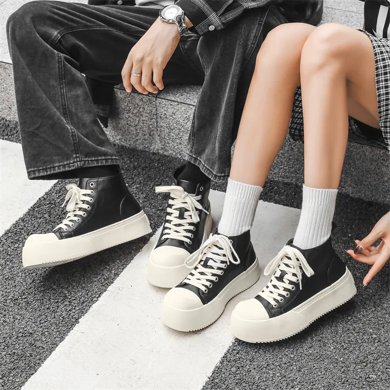 V ZERO FIVE Cushioning Wear Resistant Balance High Top Skateboard Shoes Unisex Black-11