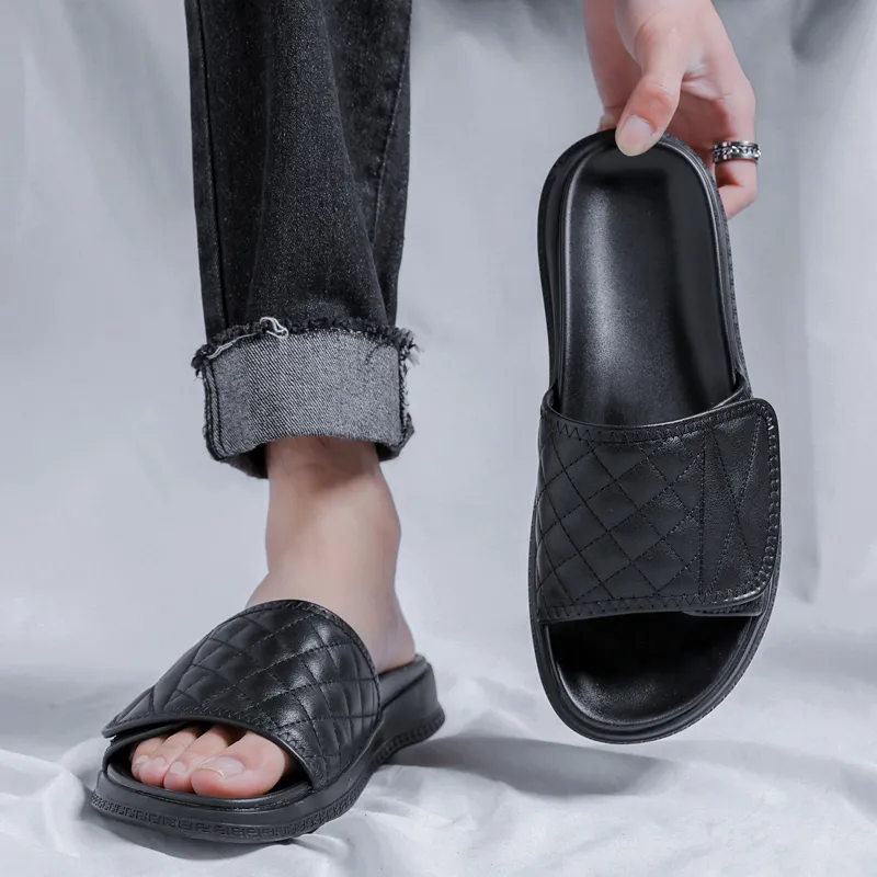 V ZERO FIVE Slide Slippers Flat Men's Black-5