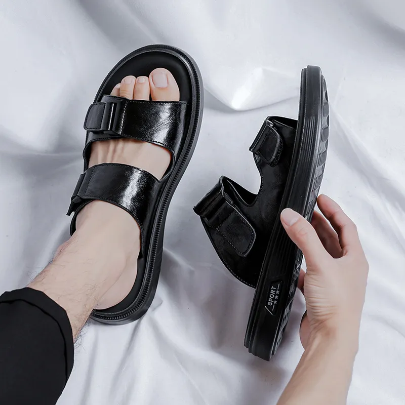 V ZERO FIVE Slide Slippers Men's Black-1