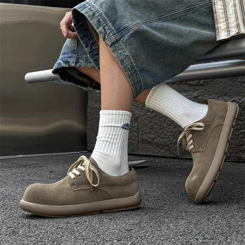 V ZERO FIVE Buckled Shoes Casual Shoes Men's Khaki Fashion Trend-6