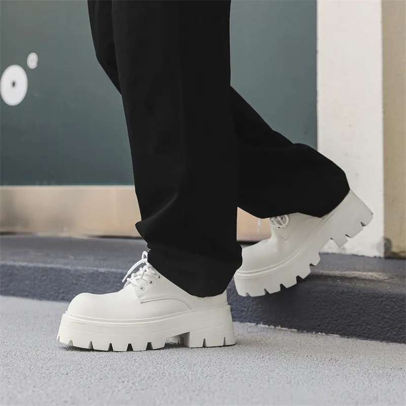 V ZERO FIVE Oversized Derby Shoes Casual Shoes Unisex Black European And American Fashion Minimalist Style-46