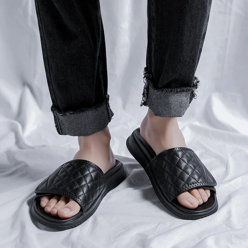 V ZERO FIVE Slide Slippers Flat Men's Black-11