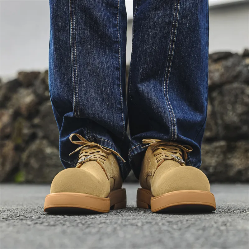 V ZERO FIVE Low Top Casual Shoes Unisex Yellow-4