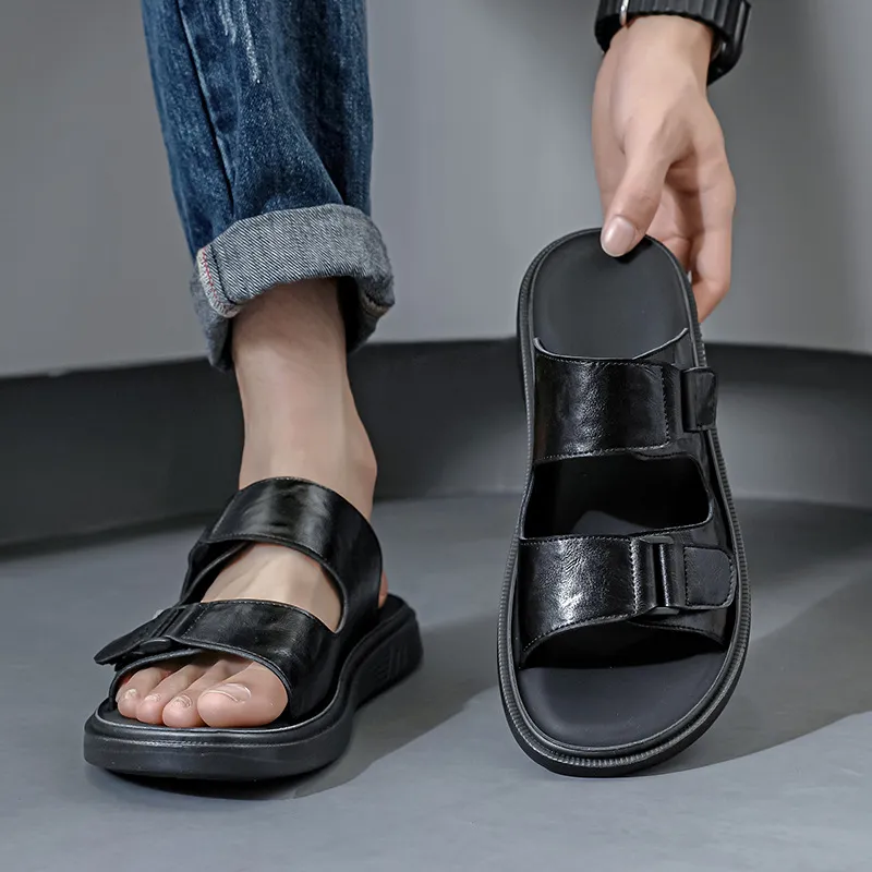 V ZERO FIVE Slide Slippers Men's Black-4