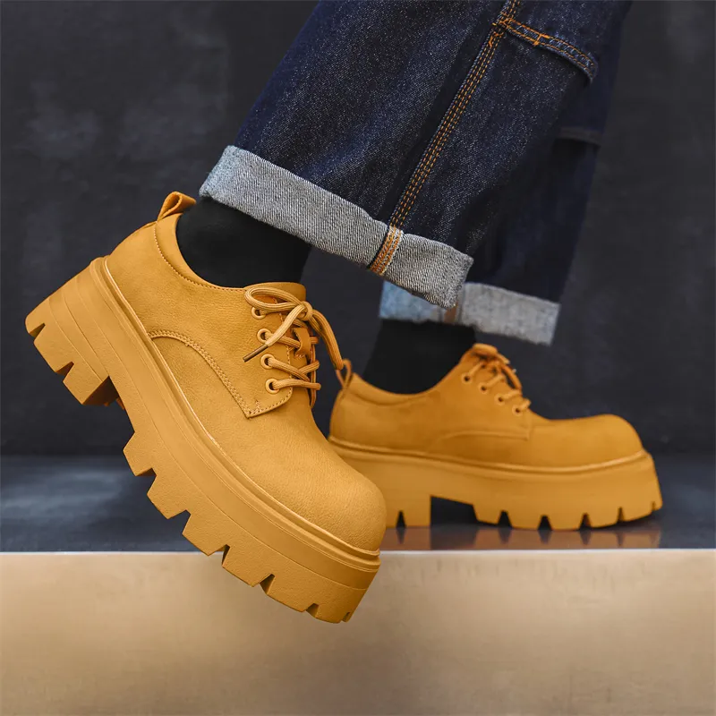 V ZERO FIVE Oversized Derby Shoes Casual Shoes Unisex Black European And American Fashion Minimalist Style-38