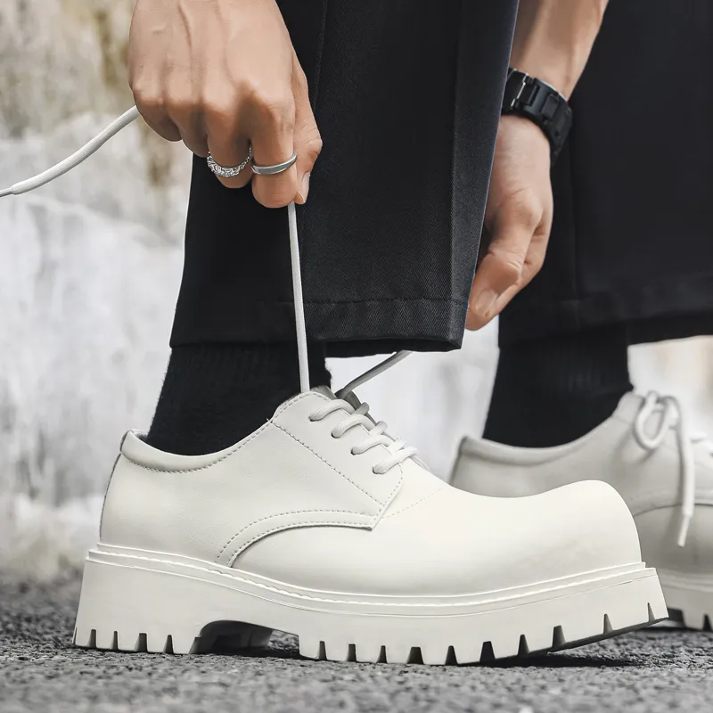 V ZERO FIVE Chunky Derby Shoes Casual Shoes Men's Fashion Minimalist Style British Western-18
