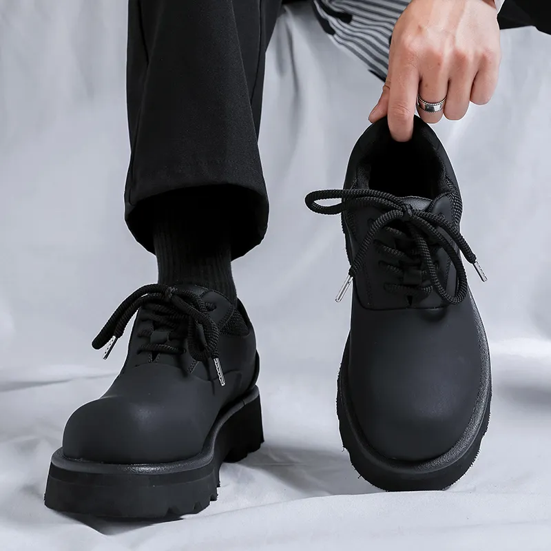 V ZERO FIVE Chunky Derby Shoes Casual Shoes Men's Fashion Minimalist Style British Western-59