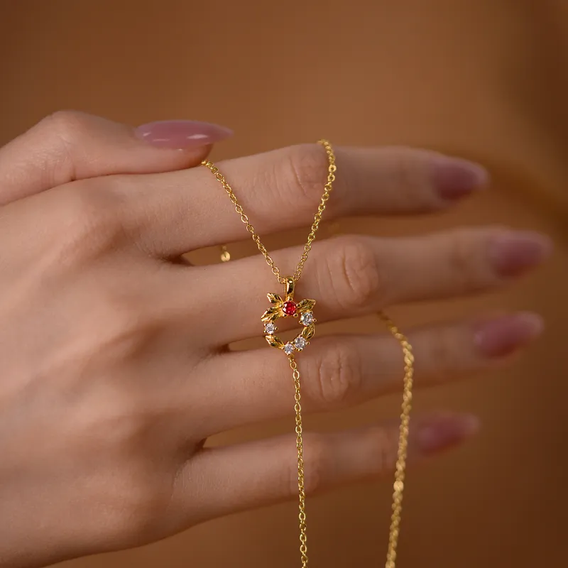 ACROWM Gold Plated Copper Necklaces Women's-3