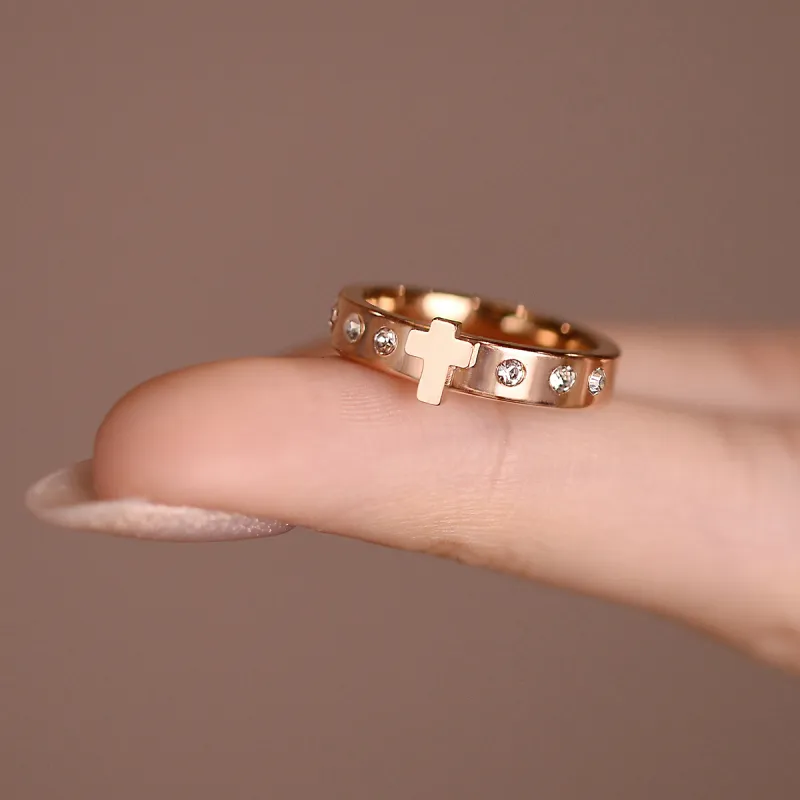 ACROWM Titanium Steel Rings Unisex-13