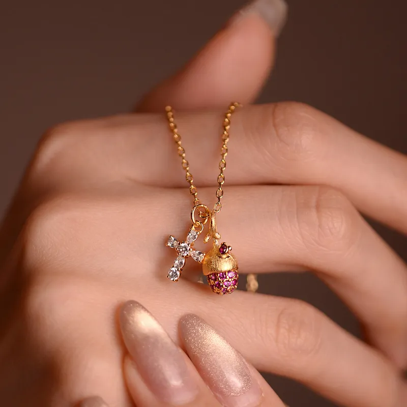 ACROWM Gold Plated Copper Necklaces Women's-1