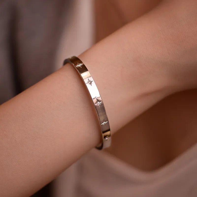 ACROWM Titanium Steel Bangles Unisex-3