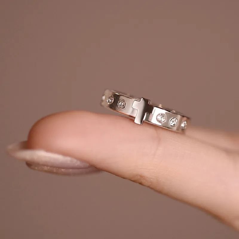 ACROWM Titanium Steel Rings Unisex-7