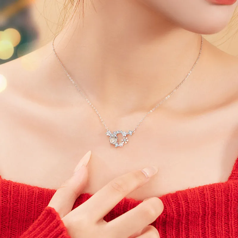 ACROWM S925 Silver Necklaces Women's-3