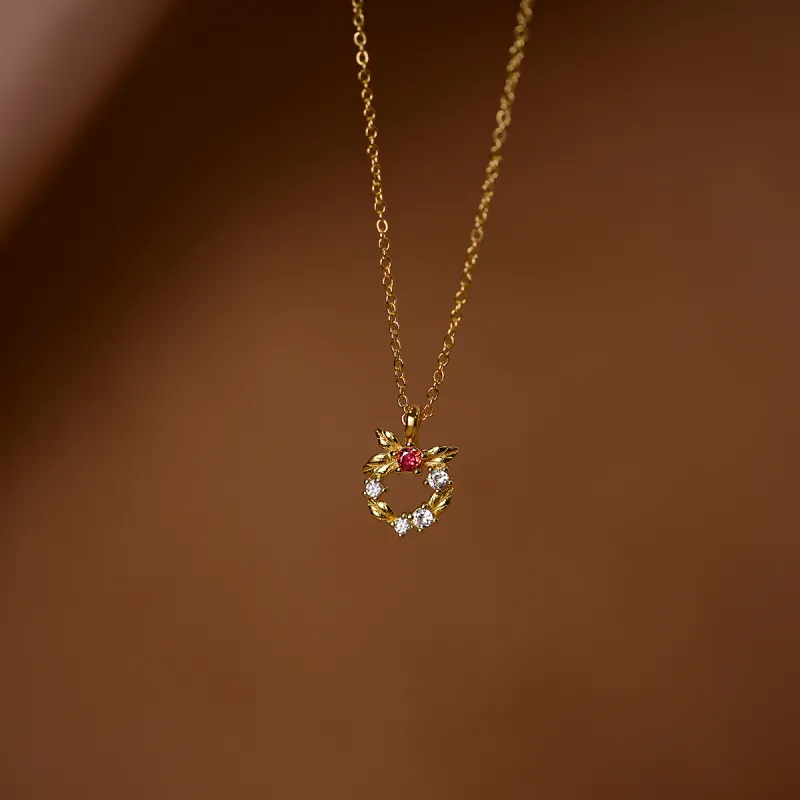 ACROWM Gold Plated Copper Necklaces Women's-5