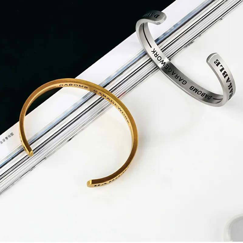 ACROWM Titanium Steel Bangles Unisex-16