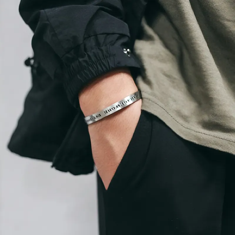 ACROWM Titanium Steel Bangles Unisex-4