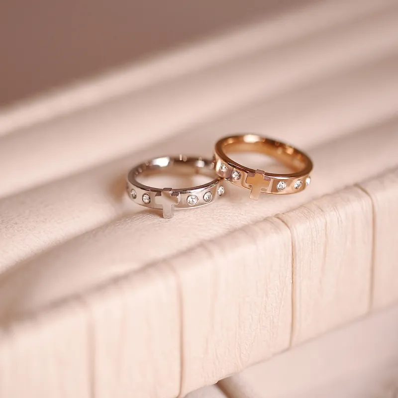 ACROWM Titanium Steel Rings Unisex-8