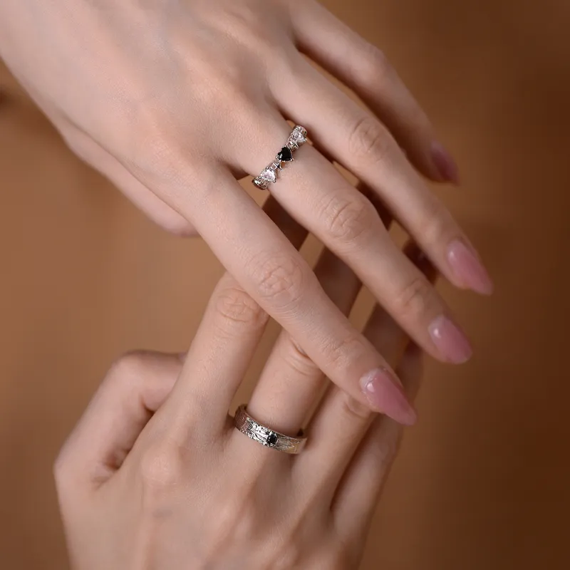 ACROWM Gold Plated Copper Rings Unisex-2